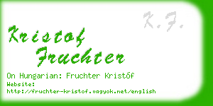 kristof fruchter business card